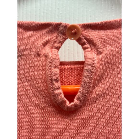 NWOT Talbots Size Mp Medium Petite Peach Keyhole Back Short Sleeve Top - Picture 3 of 6